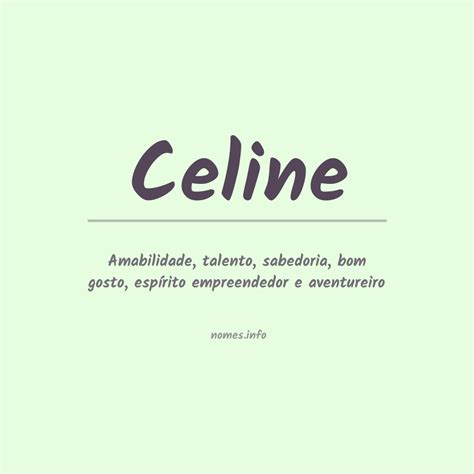 celine significado bíblico|Celine .